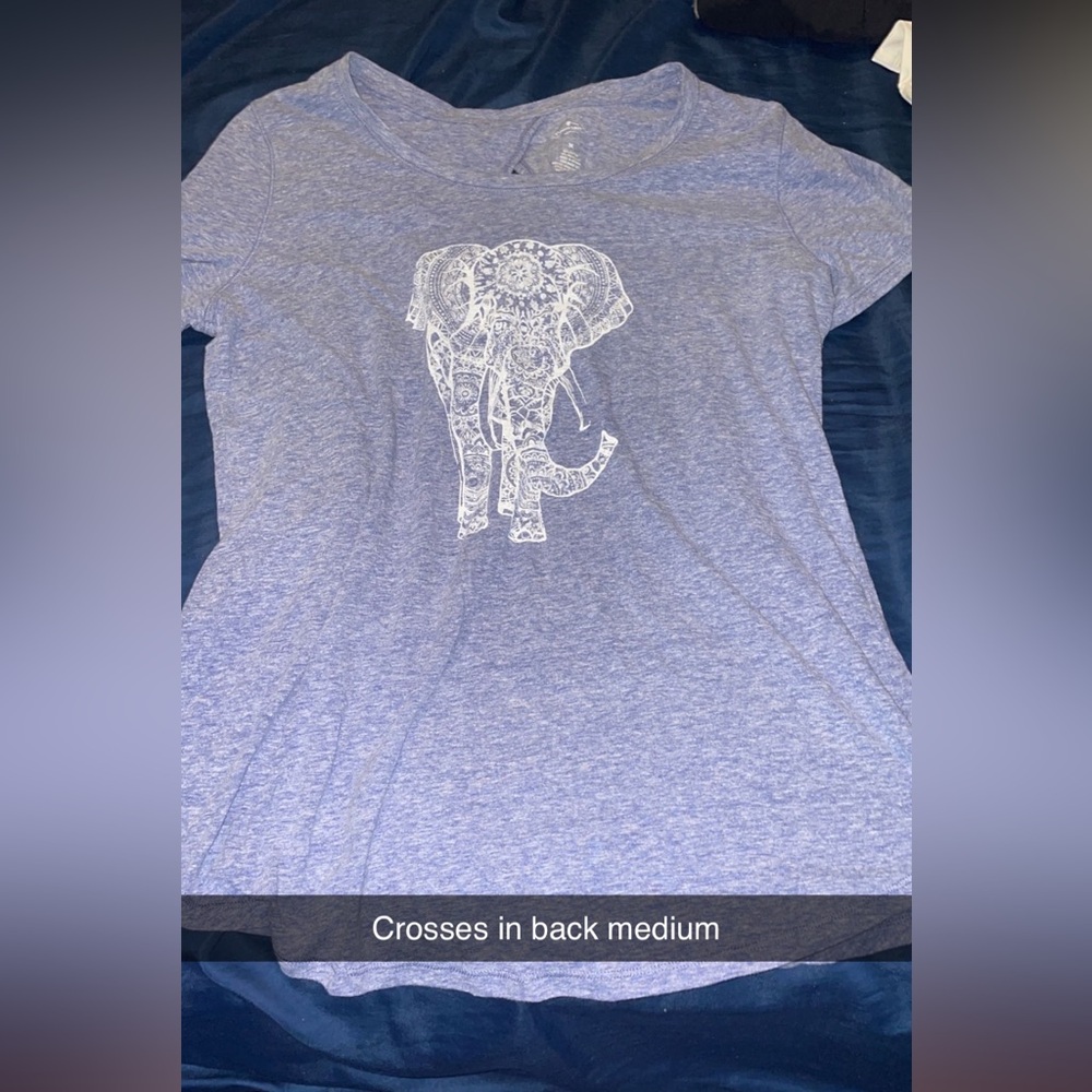 Cute elephant too, crosses in back